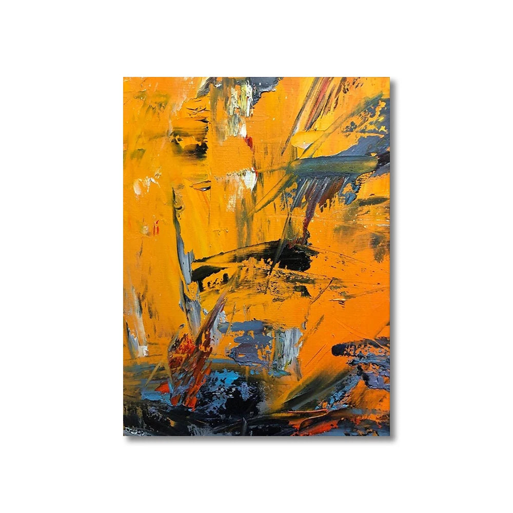 Large Yellow Painting Abstract Wall Arts Painting On Canvas Large Orange Abstract Painting Contemporary Art Modern Oil Painting