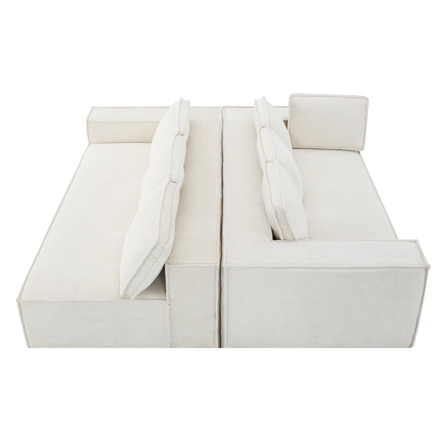 Minimalist Style Modular Sectional Sofa,6 Seat Wrinkle-resistant