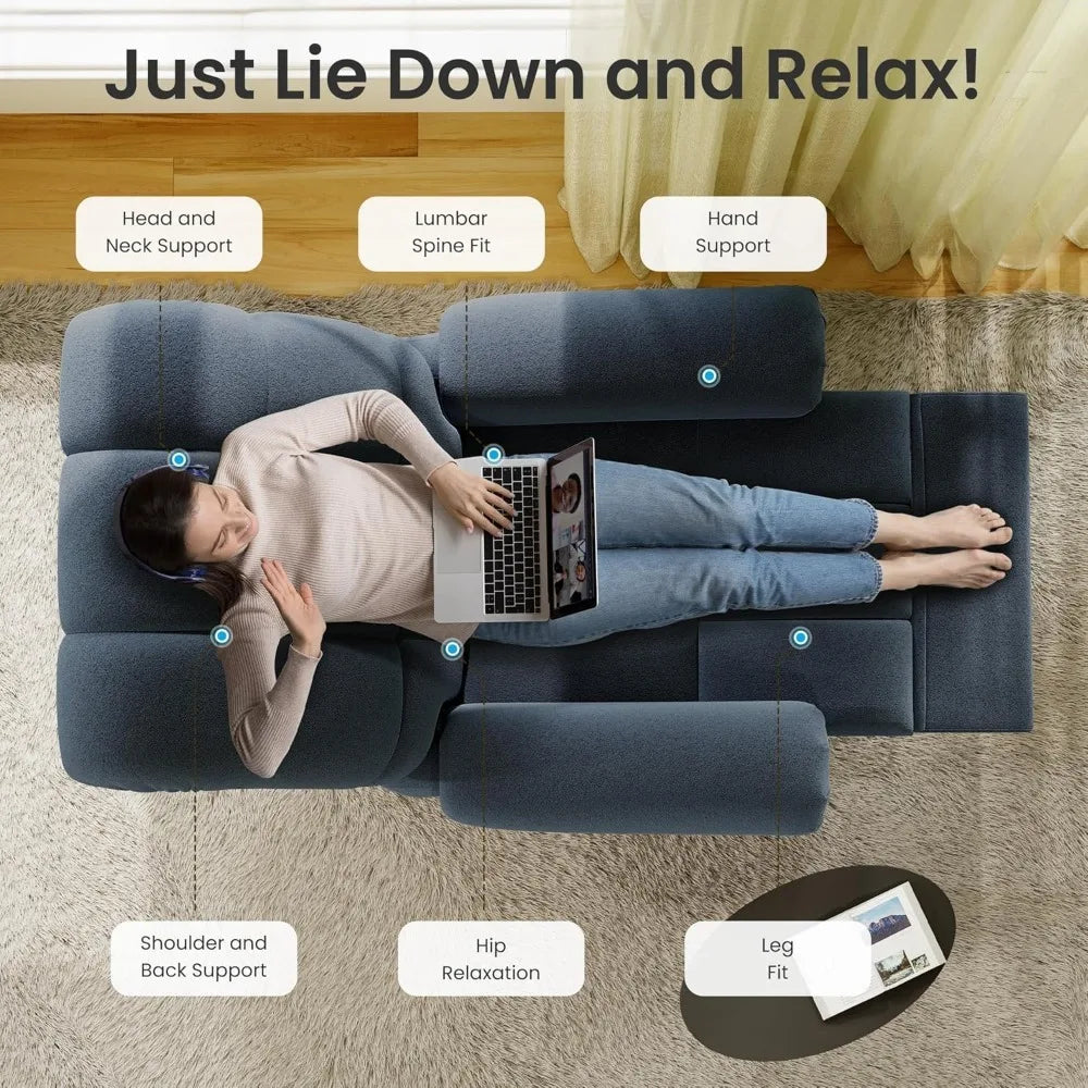 Updated Power Recliner Chair for Adults, Adjustable Electric Chair Power Reclining Sofa, USB Port, Ultra-Comfy Teddy Fleece Recl