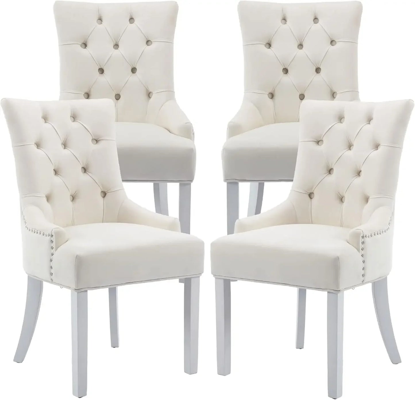 Modern Dining Chairs Set of 4 Velvet Accent Chairs Upholstered for Kitchen/Living Room/Bedroom, Dining Chairs Set