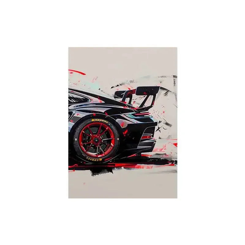 Fashionable Popular Super Sports Car GT3 RS Graffiti Wall Art, HD Canvas Print Poster, Home, Living Room, Room Decoration