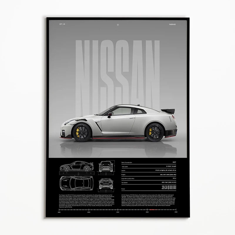 Black & White Famous Cars Posters Classic Car Photography Print Man Cave Canvas Painting Wall Art Pictures for Home Decoration