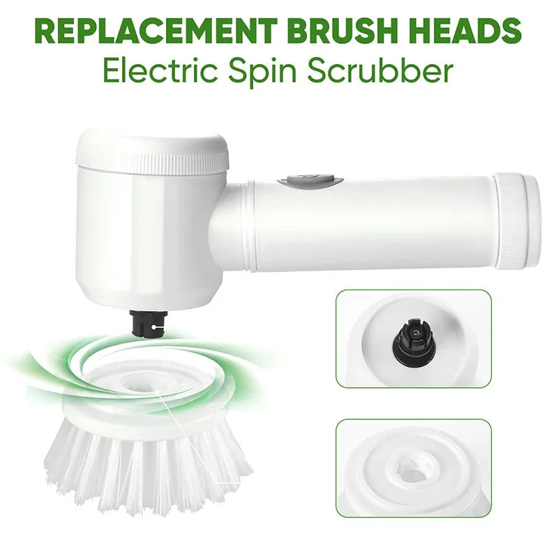 Electric Spin Scrubber Bathroom Cleaning Brush Power Scrubber with 5 Replaceable Brush Heads Electric Cleaning Brush