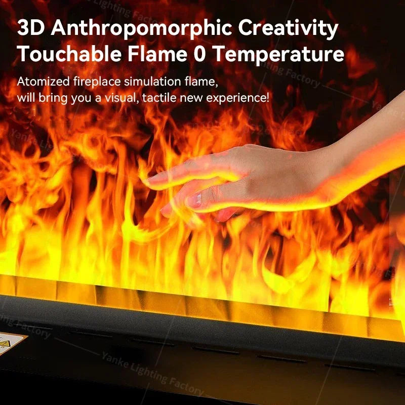 3D Water Electric Fireplace Mist Fireplace Embedded Realistic Mist Flame Remote Control APP Interior Decoration Steam Fireplace