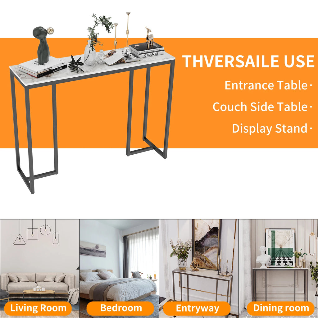 Marble Console Table Entryway Hall Furniture