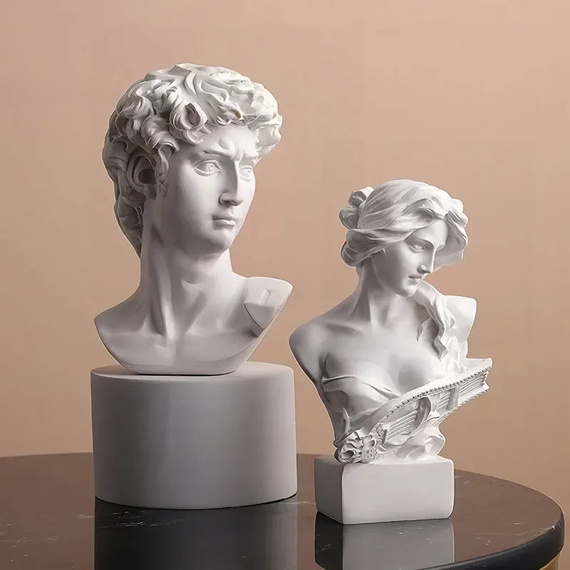 Greek and Roman Resin Head Bust Sculpture