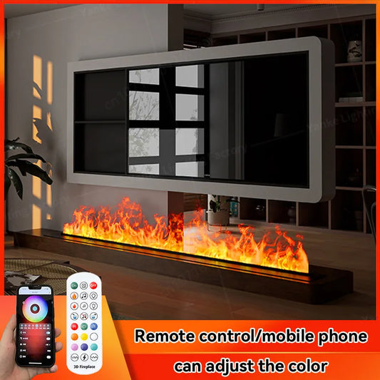 3D Water Electric Fireplace Mist Fireplace Embedded Realistic Mist Flame Remote Control APP Interior Decoration Steam Fireplace