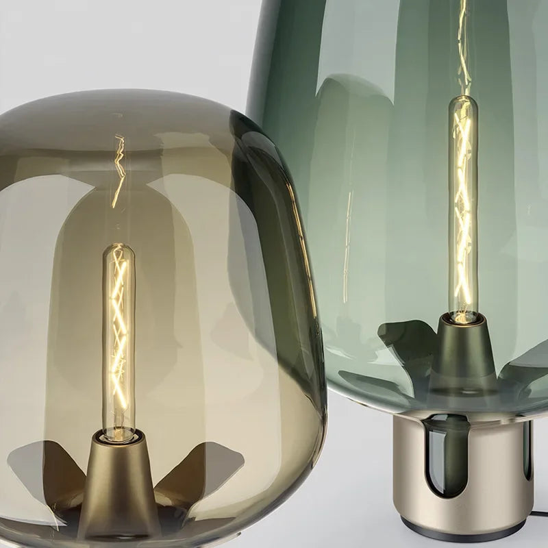 Nordic Creative Fashion Needle Tip Micro Cover Glass LED Desk Lamp Modern Living Room Study Bedroom Decoration Art Bedside Light