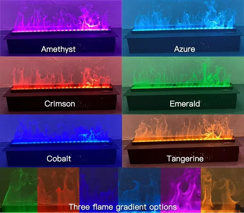 3D Water Electric Fireplace Mist Fireplace Embedded Realistic Mist Flame Remote Control APP Interior Decoration Steam Fireplace