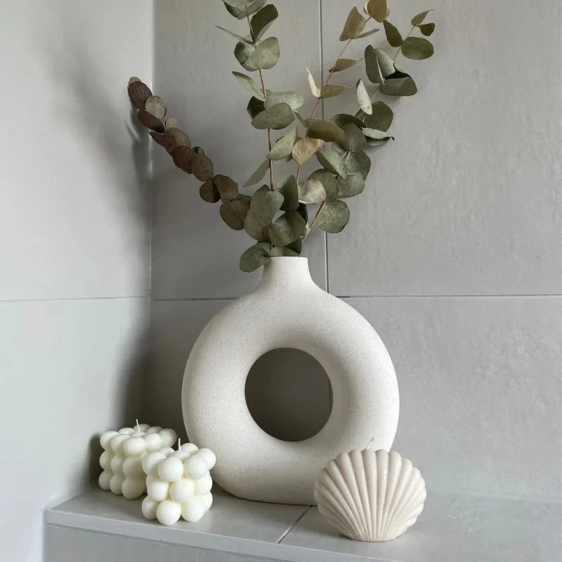 NEW! Circle Ceramic Vase Minimalist Decoration
