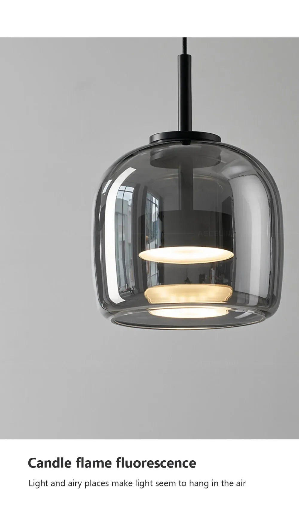 Nordic LED Glass Pendant Light Simple Modern Restaurant Bar Counter Coffee Shop Bedside Interior Decoration Lighting Fixtures