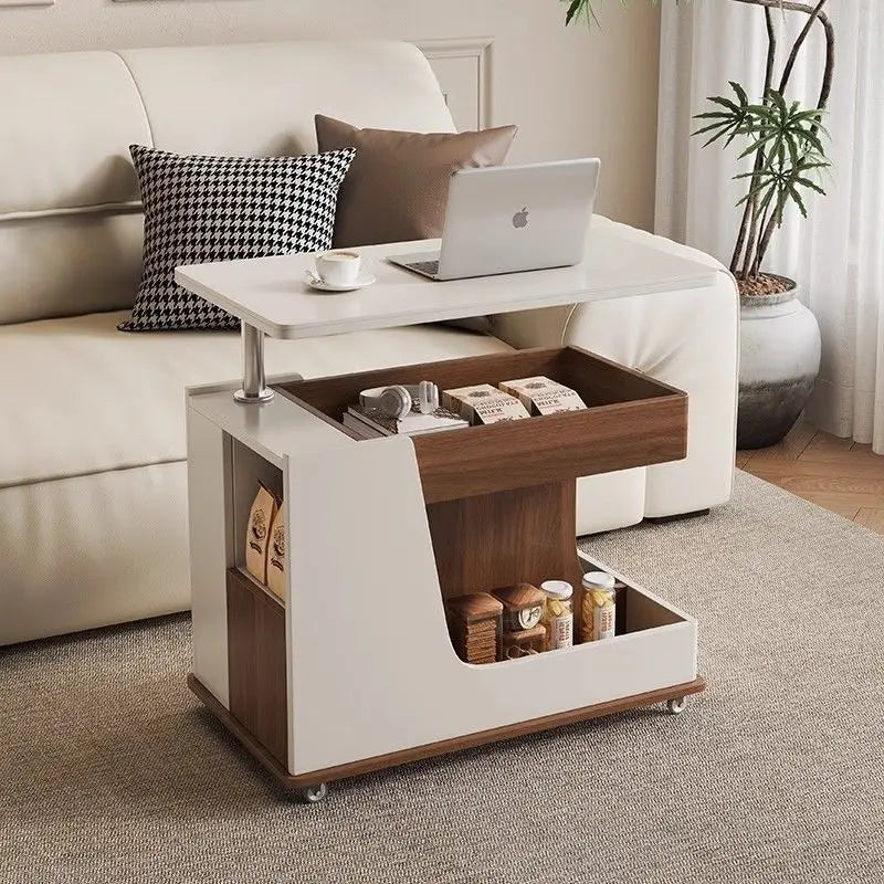 Solid Wood Slate Multifunctional Side Cabinet Trolley