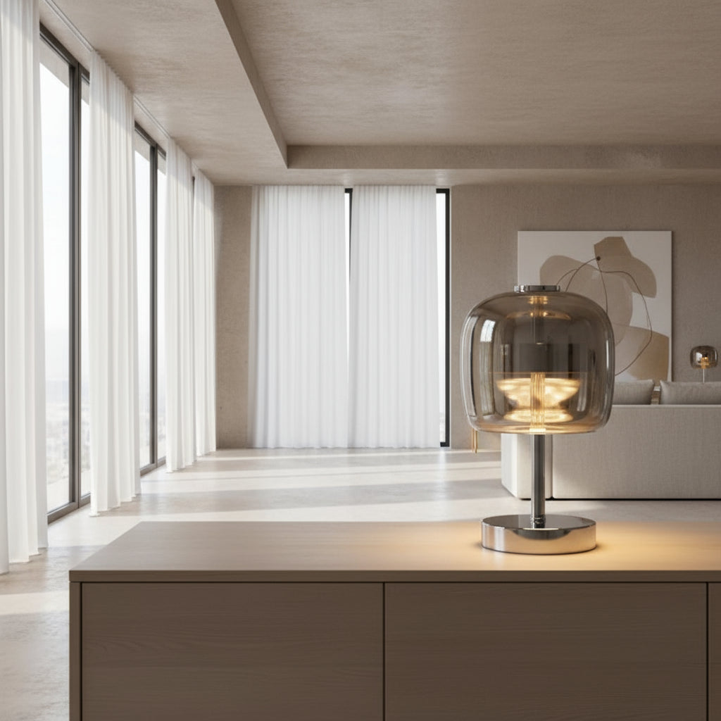 Decorative study glass lamp