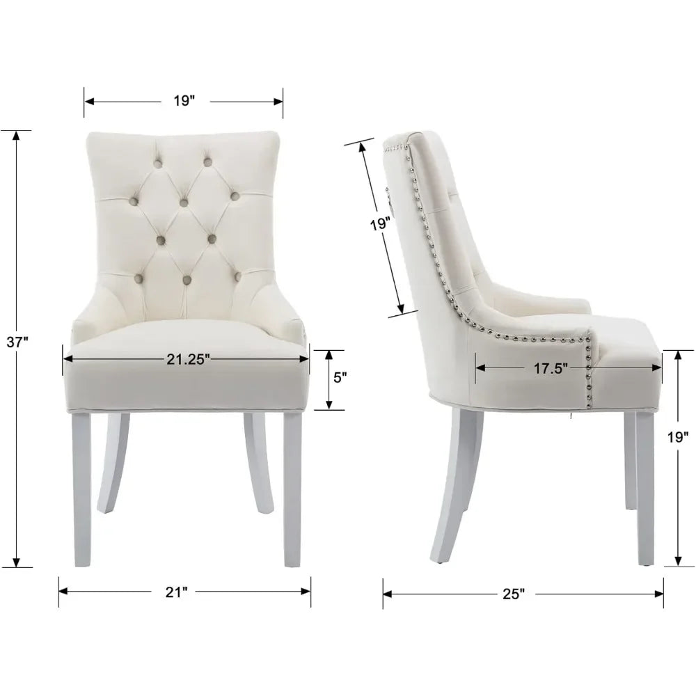 Modern Dining Chairs Set of 4 Velvet Accent Chairs Upholstered  for Kitchen/Living Room/Bedroom, Dining Chairs Set