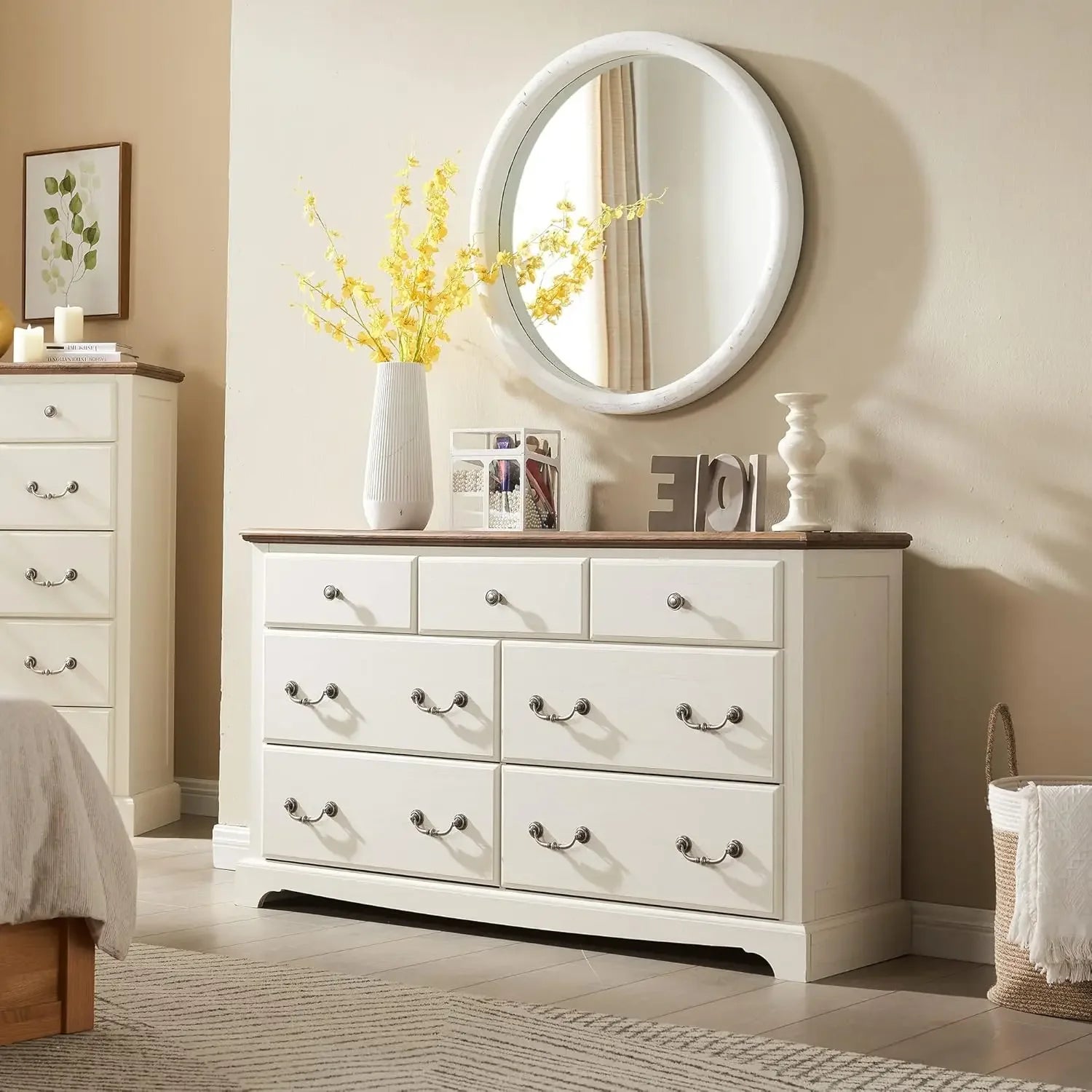 Wood Vintage Chest, Rustic Dresser