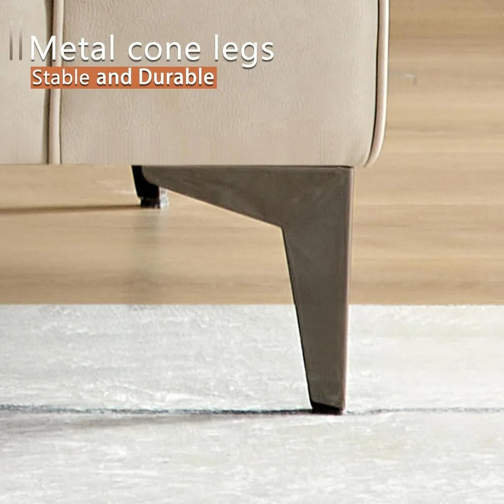 Leather Sofa, Mid Century Modern Couch