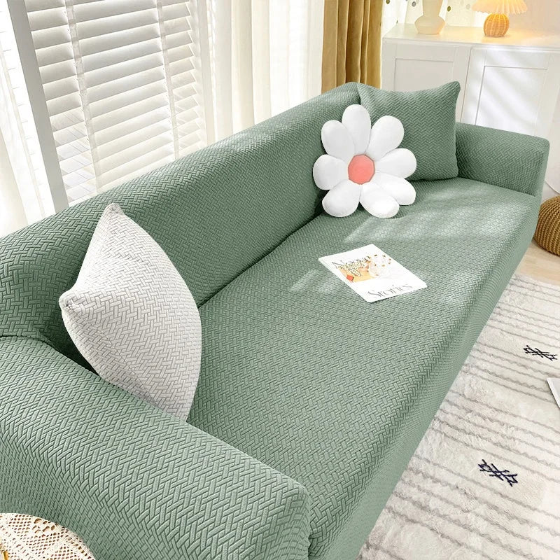 Sofa Cover For Living Room Thick Jacquard Elastic All-Inclusive Couch Cover Stretch L-shaped Corner Sofa Slipcovers 1/2/3/4Seate