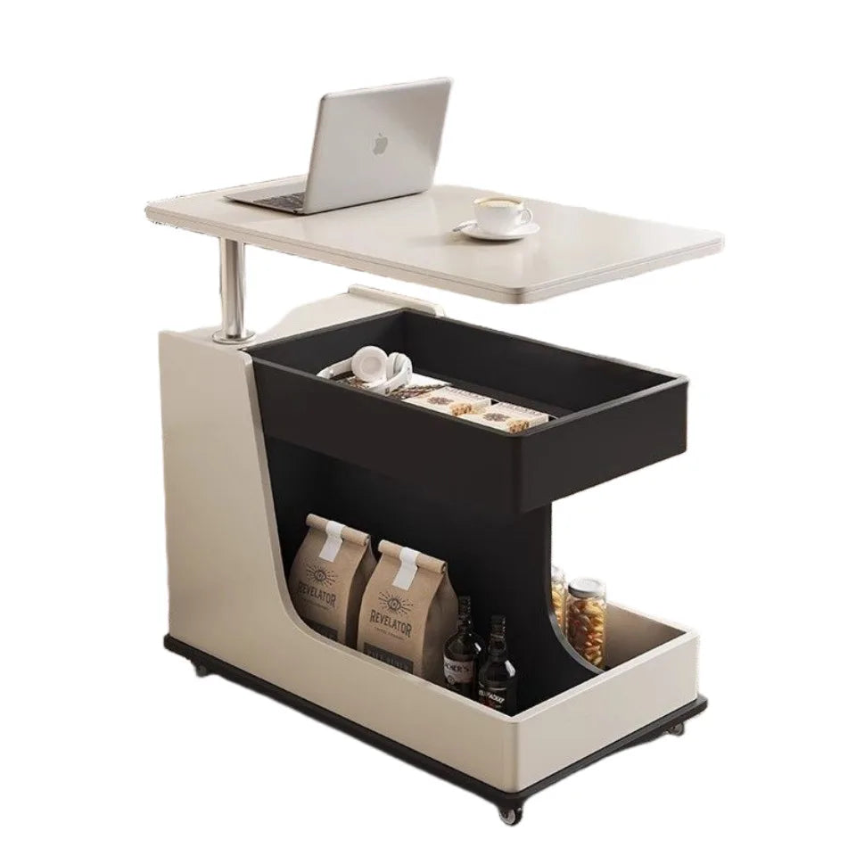 Solid Wood Slate Multifunctional Side Cabinet Trolley