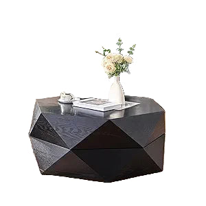 Modern drum design coffee table with hidden storage