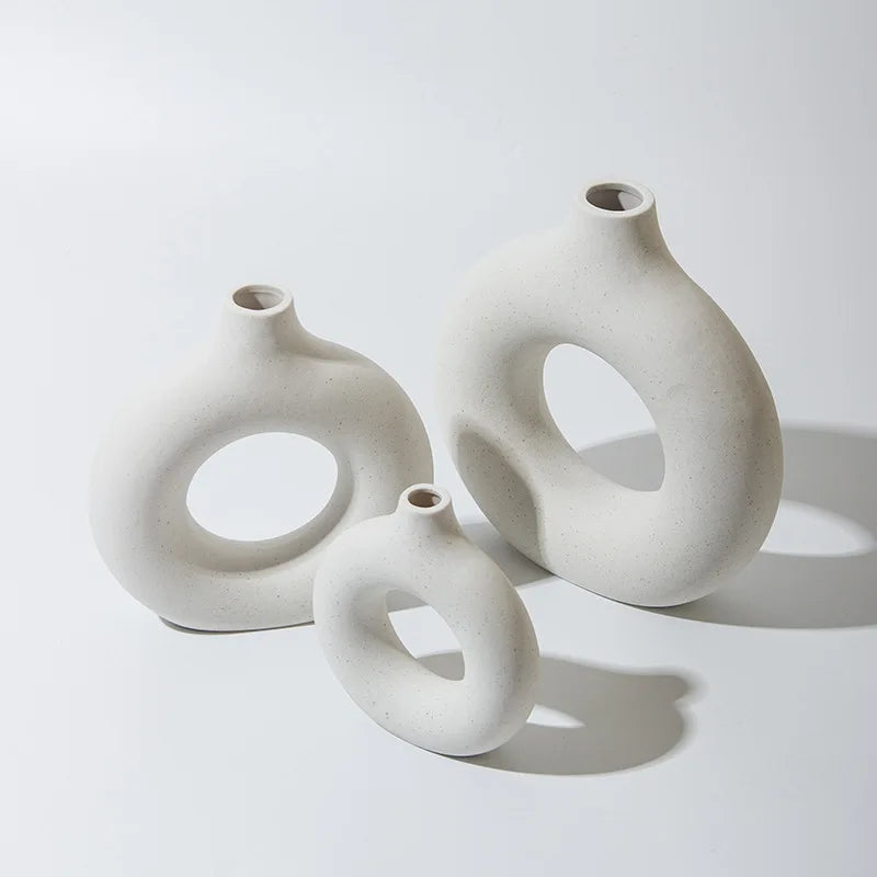 NEW! Circle Ceramic Vase Minimalist Decoration