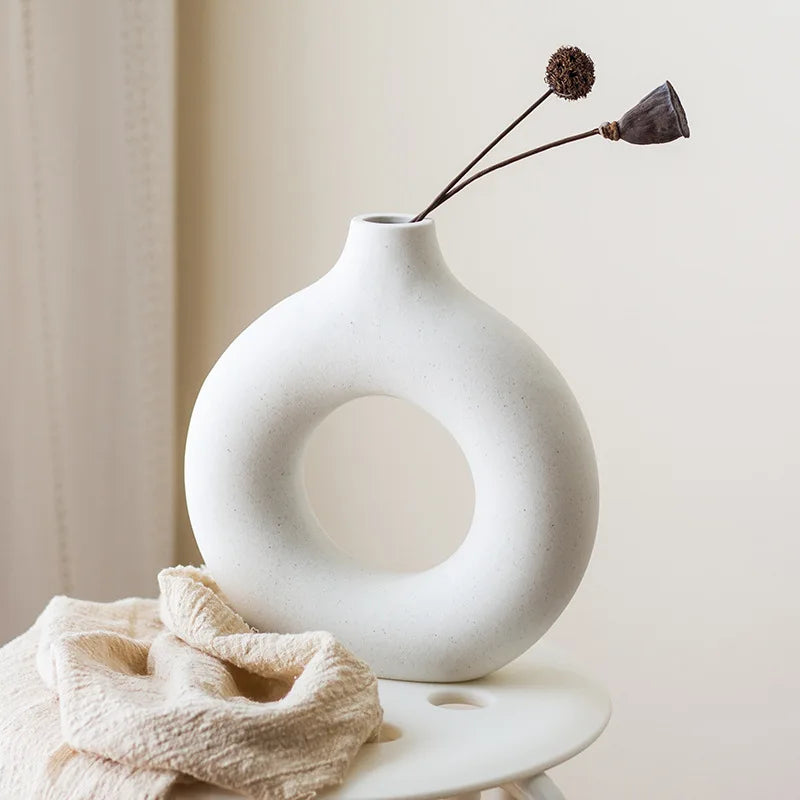 NEW! Circle Ceramic Vase Minimalist Decoration