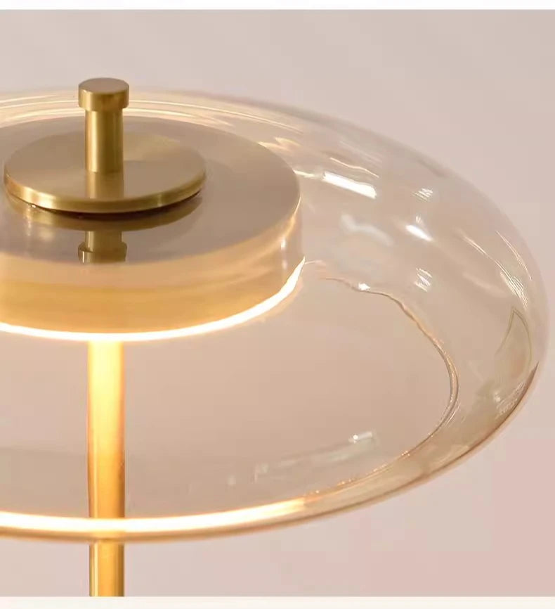12W LED Copper Table Lamp Brightness Adjustable Living Room Study Bedside Night Light Brass Walnut Medieval Mushroom Desk Light