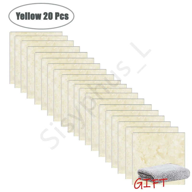 10-50Pcs PVC Marble Wall Stickers Self-Adhesive Thickened Tile Sticker
