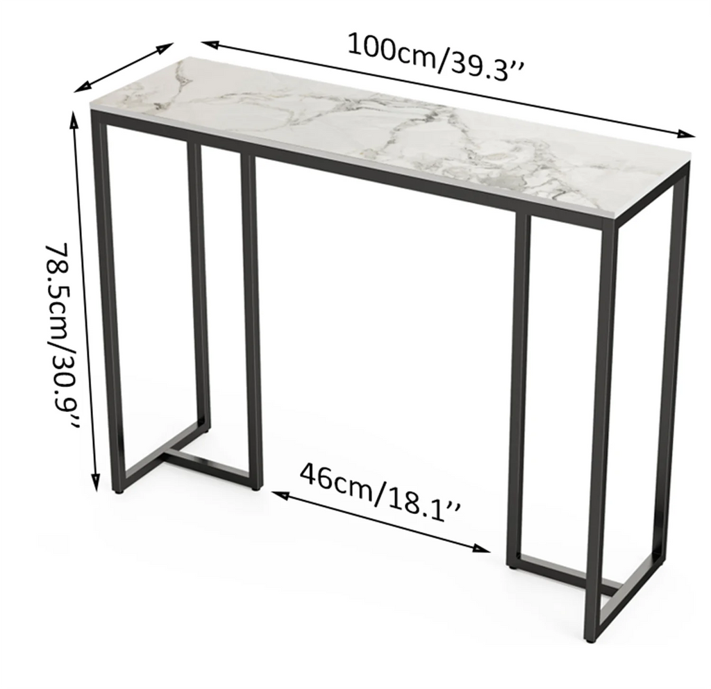 Marble Console Table Entryway Hall Furniture