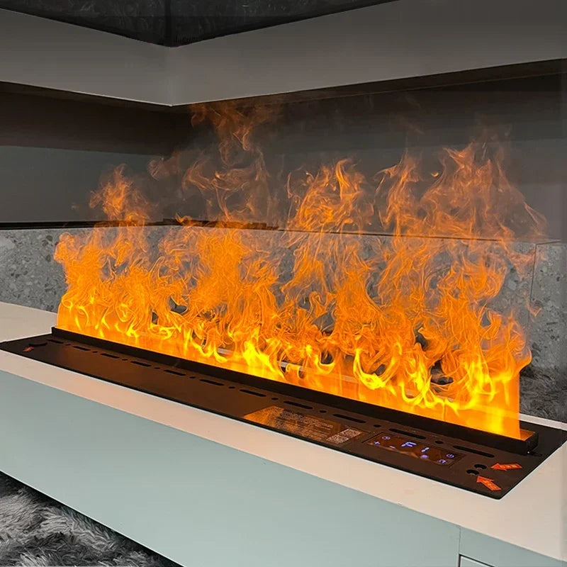 3D Water Electric Fireplace Mist Fireplace Embedded Realistic Mist Flame Remote Control APP Interior Decoration Steam Fireplace
