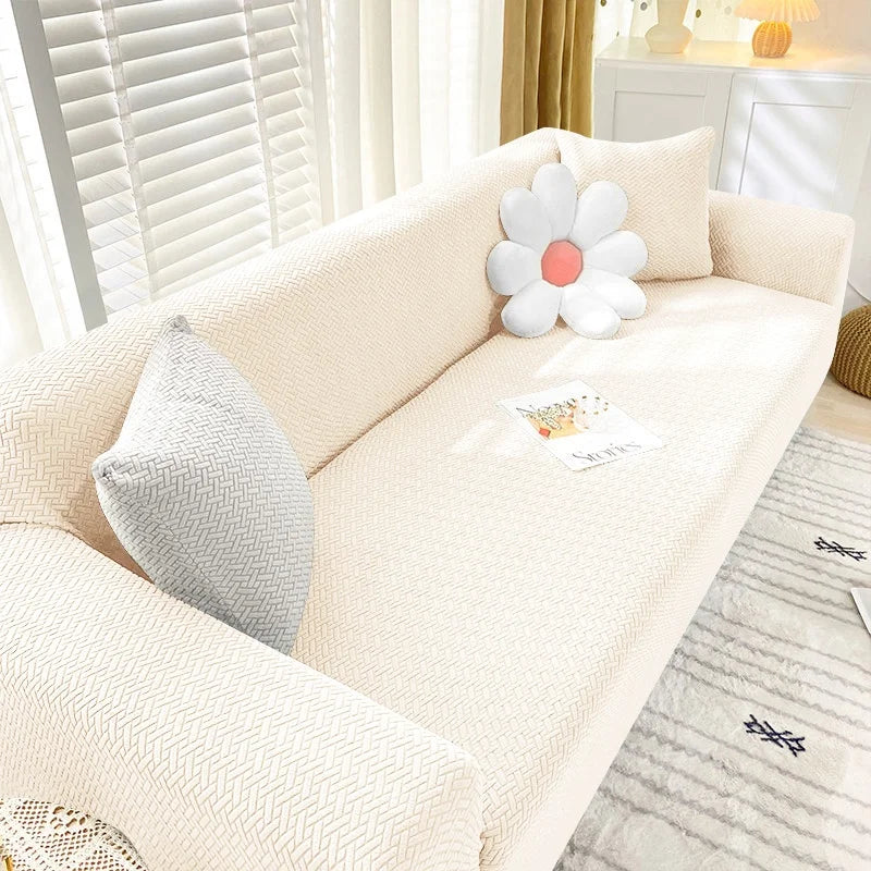 Sofa Cover For Living Room Thick Jacquard Elastic All-Inclusive Couch Cover Stretch L-shaped Corner Sofa Slipcovers 1/2/3/4Seate