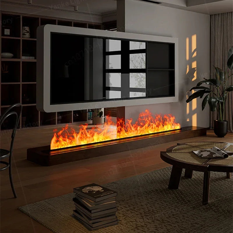 3D Water Electric Fireplace Mist Fireplace Embedded Realistic Mist Flame Remote Control APP Interior Decoration Steam Fireplace