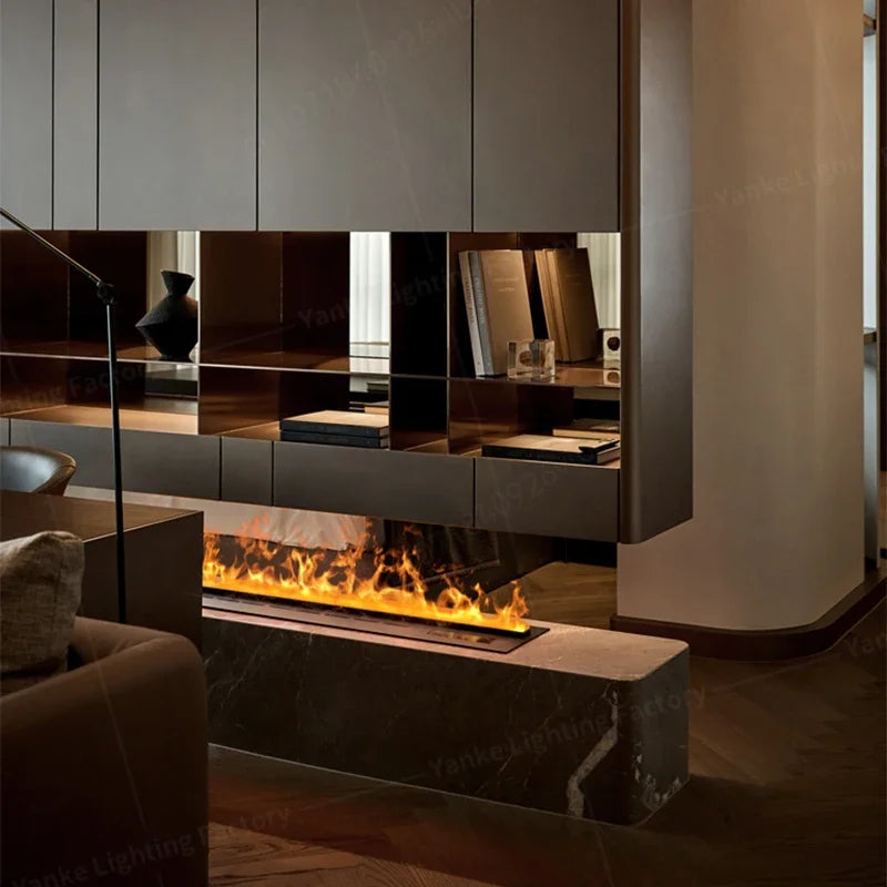 3D Water Electric Fireplace Mist Fireplace Embedded Realistic Mist Flame Remote Control APP Interior Decoration Steam Fireplace