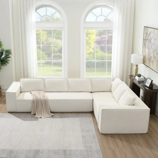 Minimalist Style Modular Sectional Sofa,6 Seat Wrinkle-resistant