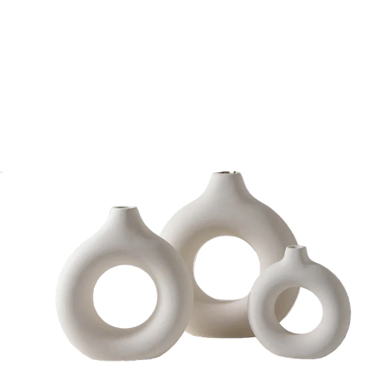 NEW! Circle Ceramic Vase Minimalist Decoration