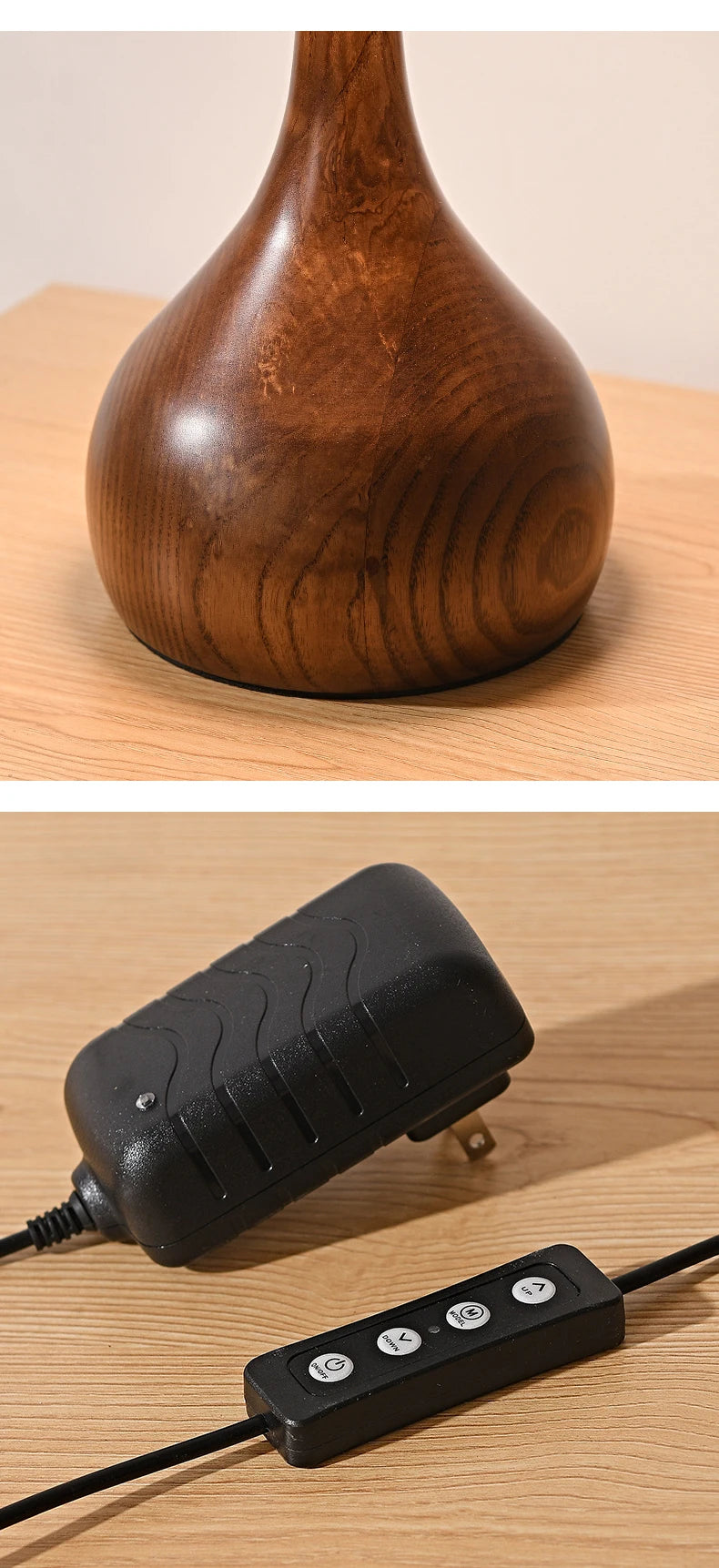 12W Luxury Copper LED Designer Wood Glass Desk Lamp