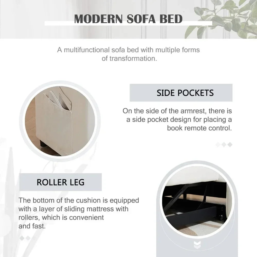 Convertible Sleeper Sofa Bed