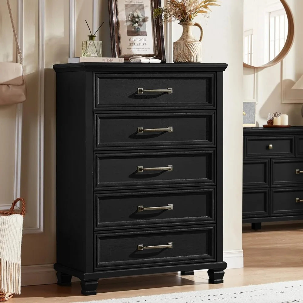 Premium 4 Piece - 5/7 Drawer Dresser & 2 Drawer Nightstand Set
