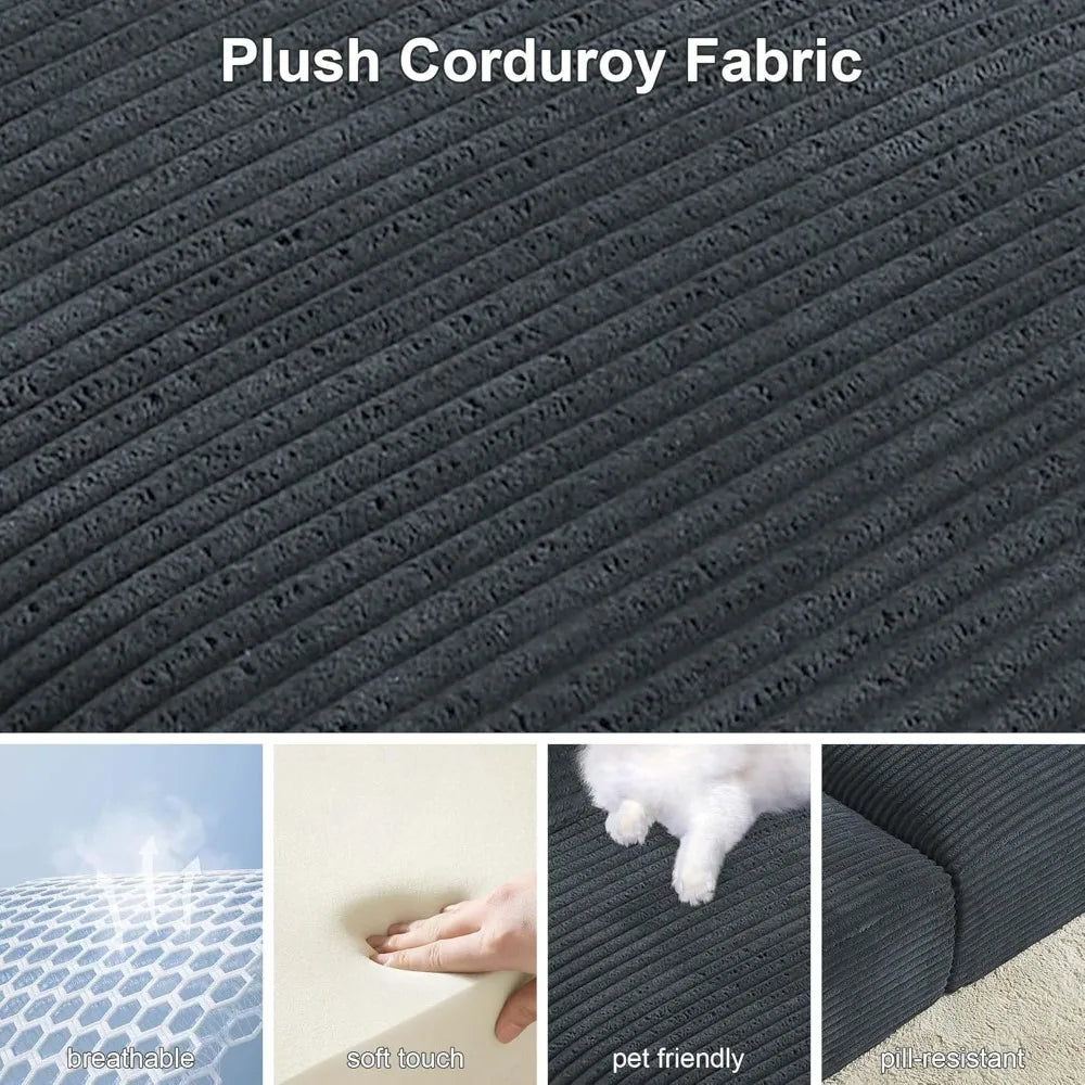 Oversized Double Chaise Lounge Sleeper Sectional