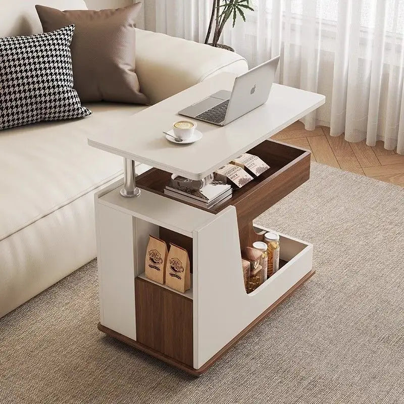 Solid Wood Slate Multifunctional Side Cabinet Trolley