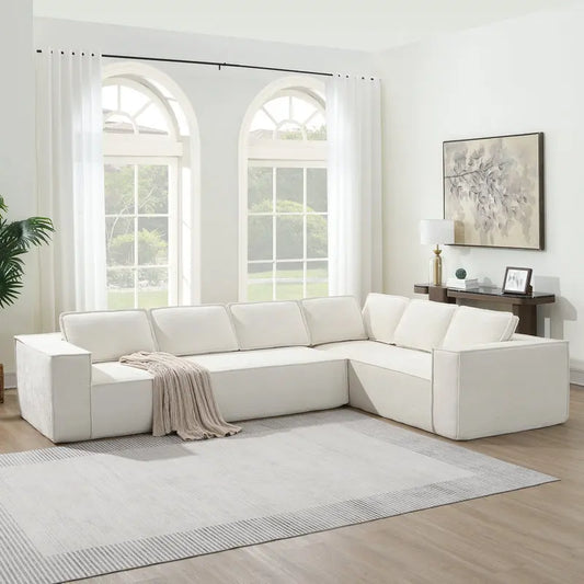 Minimalist Style Modular Sectional Sofa,6 Seat Wrinkle-resistant