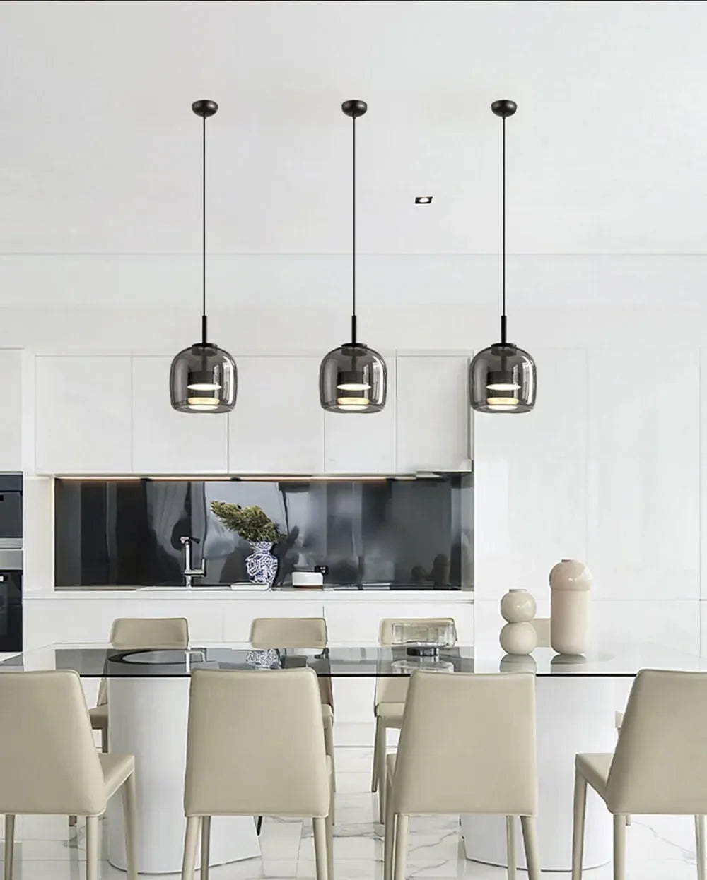 Nordic LED Glass Pendant Light Simple Modern Restaurant Bar Counter Coffee Shop Bedside Interior Decoration Lighting Fixtures