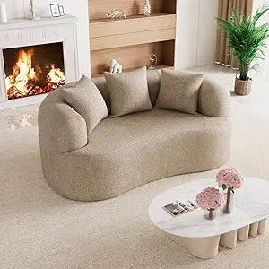 110" Oversized Sectional Sofa for Living Room, Modern Luxury Plush Chenille 4-Seater Extra Deep & Wide Seat Curved Cloud Couch w