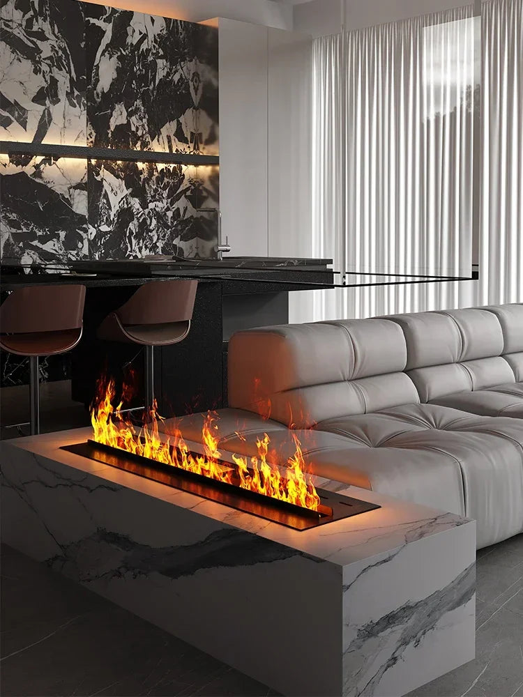 3D Water Electric Fireplace Mist Fireplace Embedded Realistic Mist Flame Remote Control APP Interior Decoration Steam Fireplace