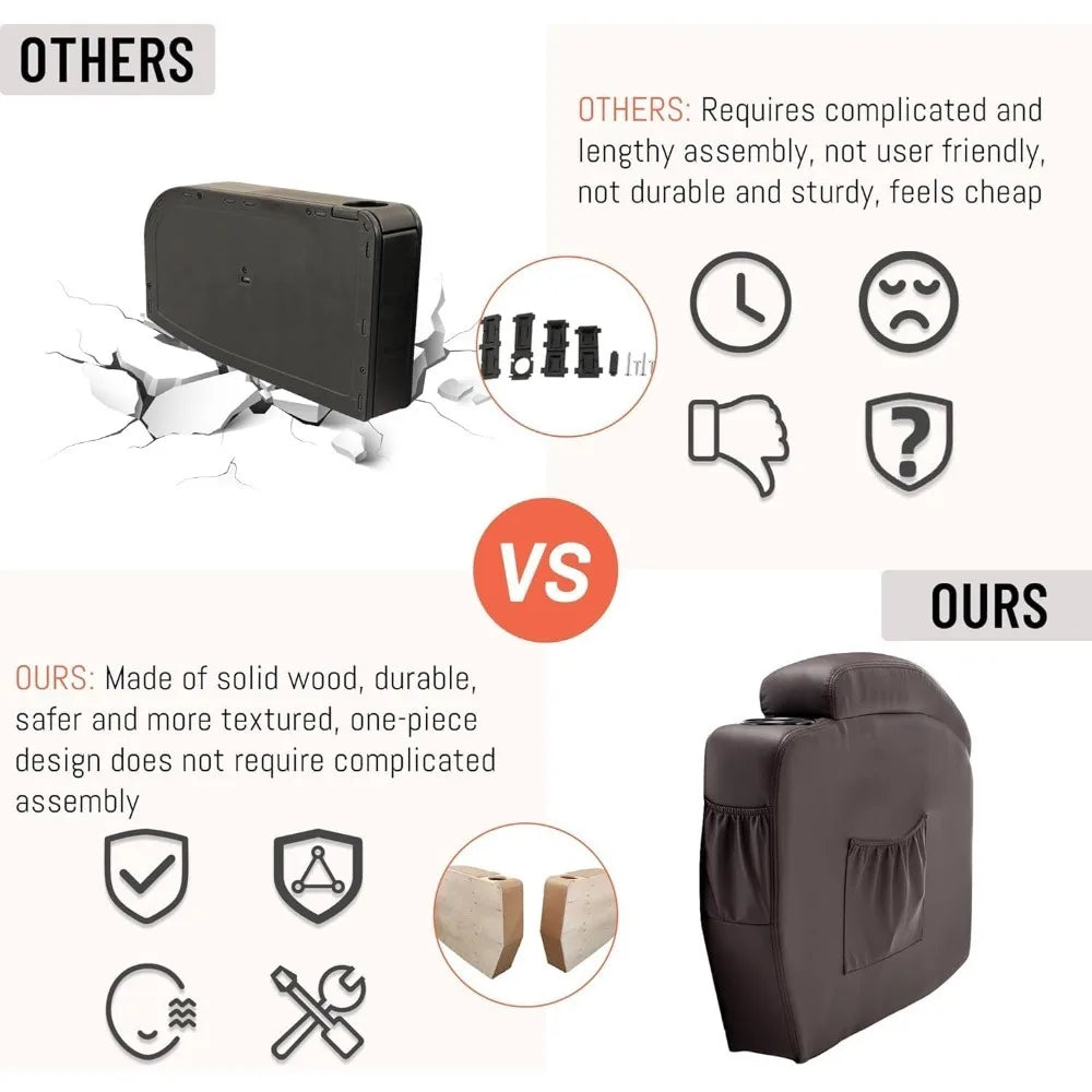 Rocker Recliner Chair with Massage and Heat, 360° Swivel Rocker Recliner with Remote Control and Cup Holder,  Recliner Chair